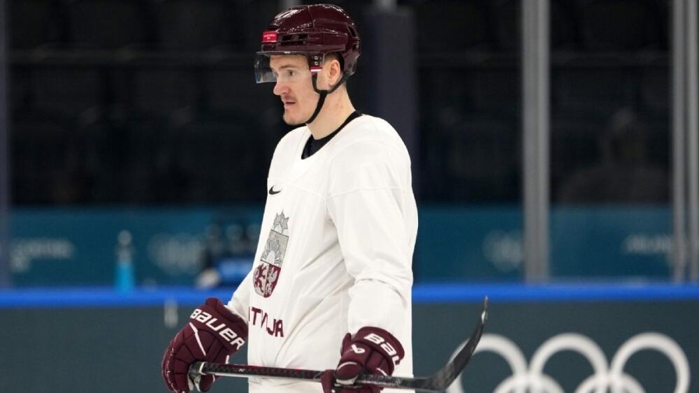 Zile během tréninku, foto: Facebook Latvijas Hokeja federācija